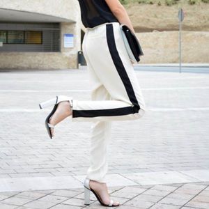 Ganni- NWT Cream Stripe Pants - Size M